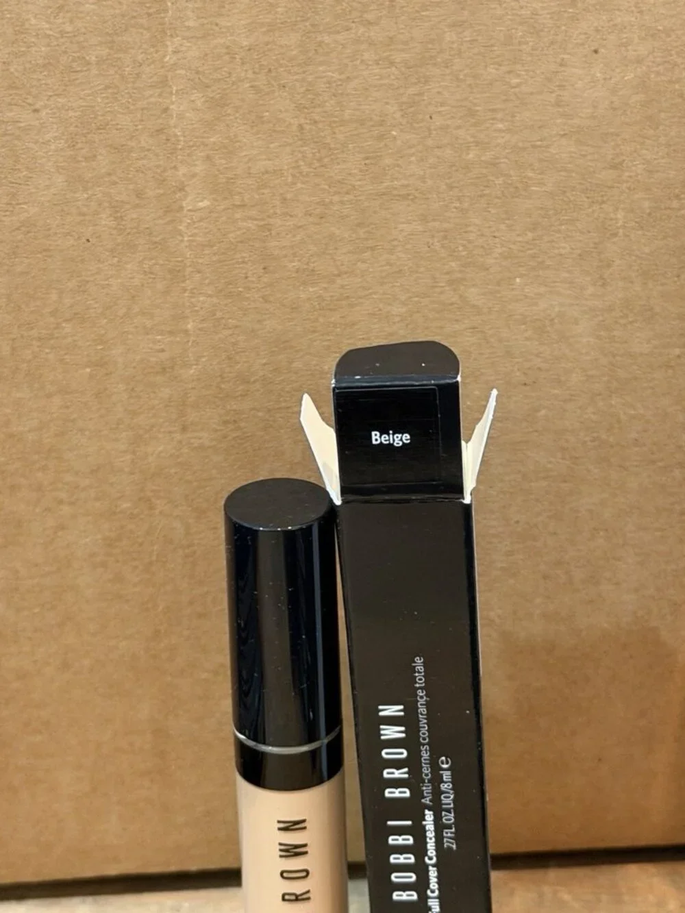 Bobbi Brown Skin Full Cover Concealer BEIGE .27 oz Full Size New W/ Box